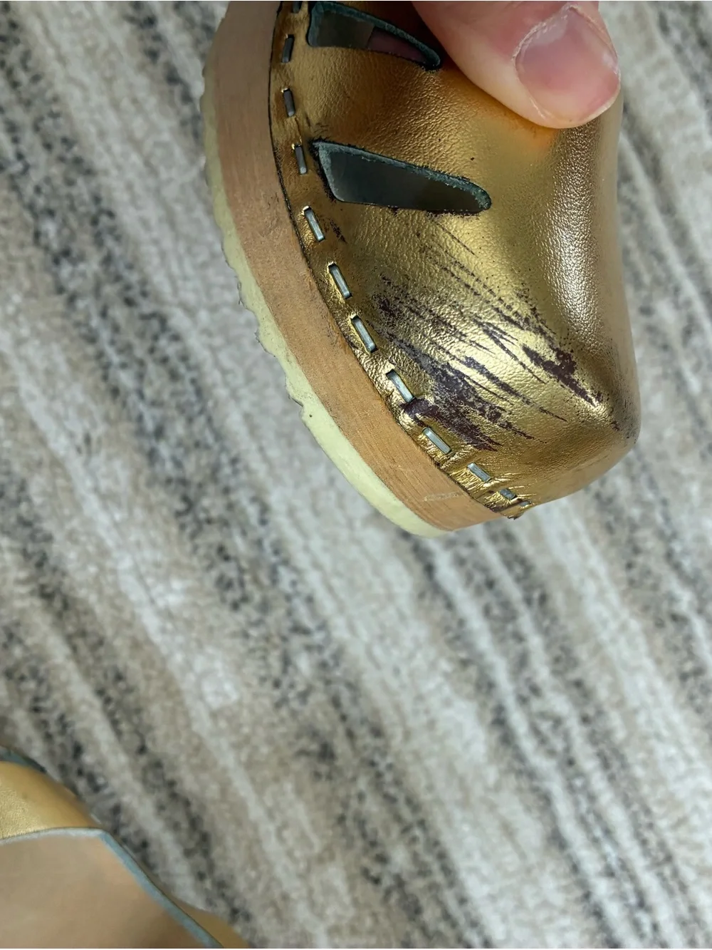 Tessa Clogs Gold Clog Sandals Girls 2